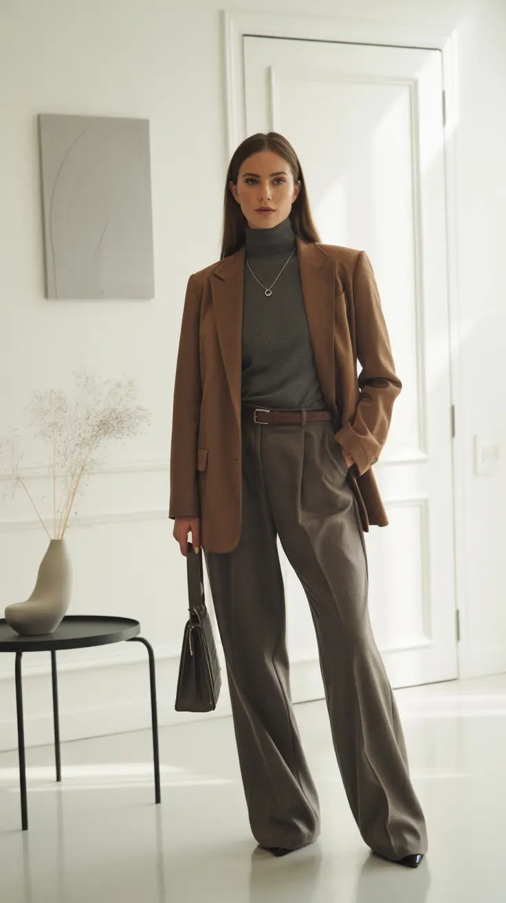 September outfits Elevated Workwear: Smart Neutrals With Depth