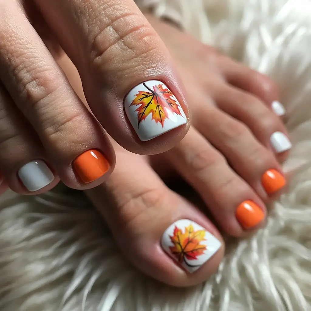 September toe nails ideas 2025 Pumpkin Patch Perfection