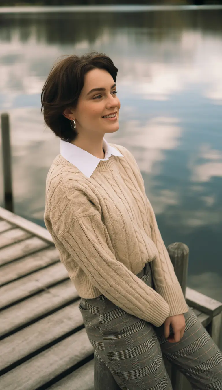 Fall short haircut Cozy Layered Pixie for Natural Texture