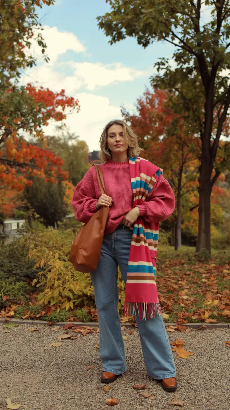 simple casual fall outfits Bold in Berry: Fall Color Therapy Done Right