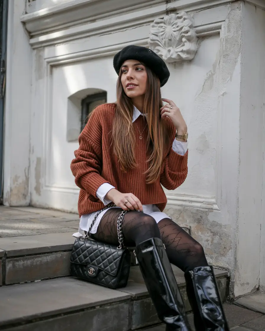 simple casual fall outfits Parisian Fall: Cozy Layers with a Vintage Spirit