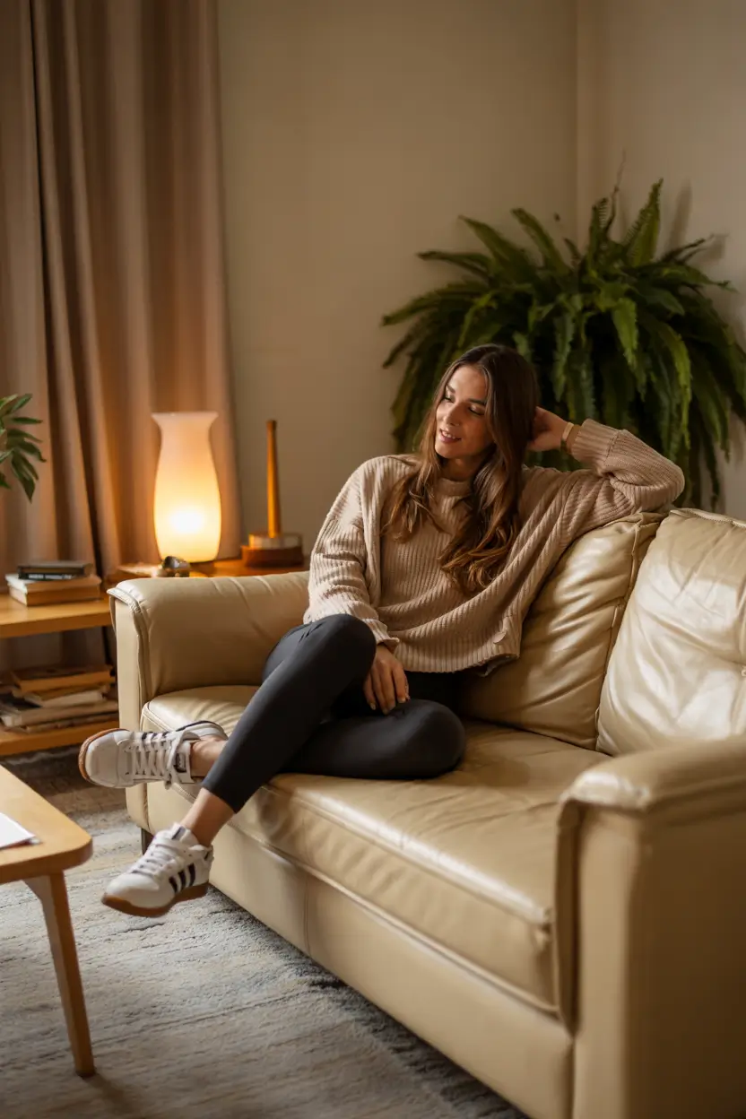 simple casual fall outfits Neutral Lounge Looks That Still Serve Style