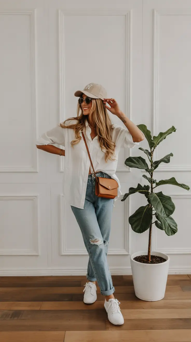 simple casual fall outfits Cool-Girl Classic with a Twist