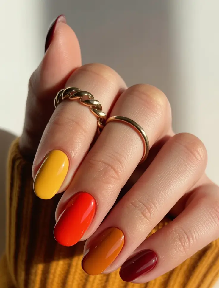 fall-gel-nails-Golden Maple Vibes