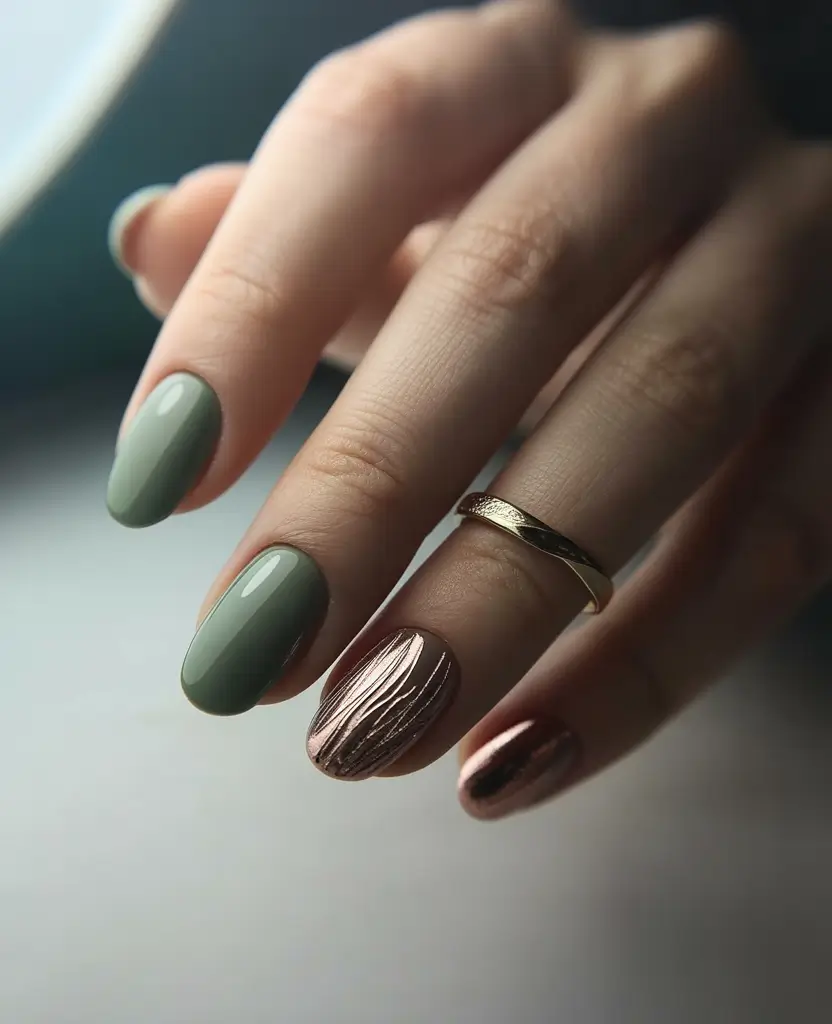 fall-gel-nails-olive-chrome-luxe-neutral-combo