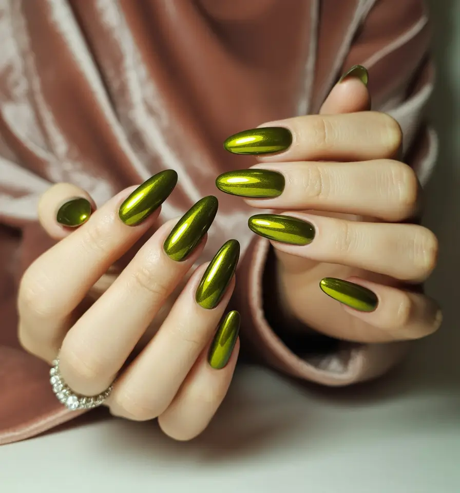 fall-gel-nails-chrome-olive-magic