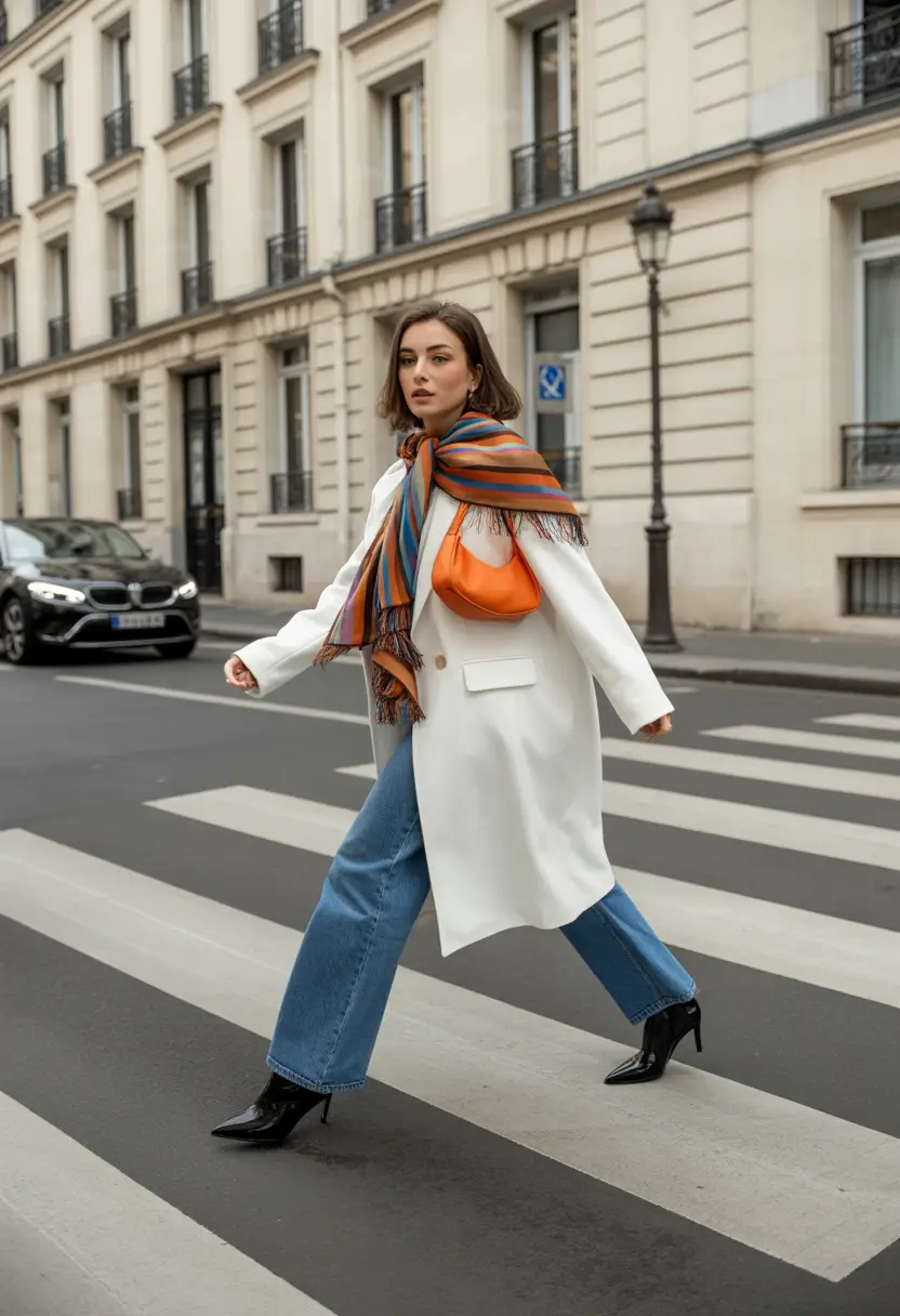 Street style 2025 The Soft Drama of Neutrals and Orange