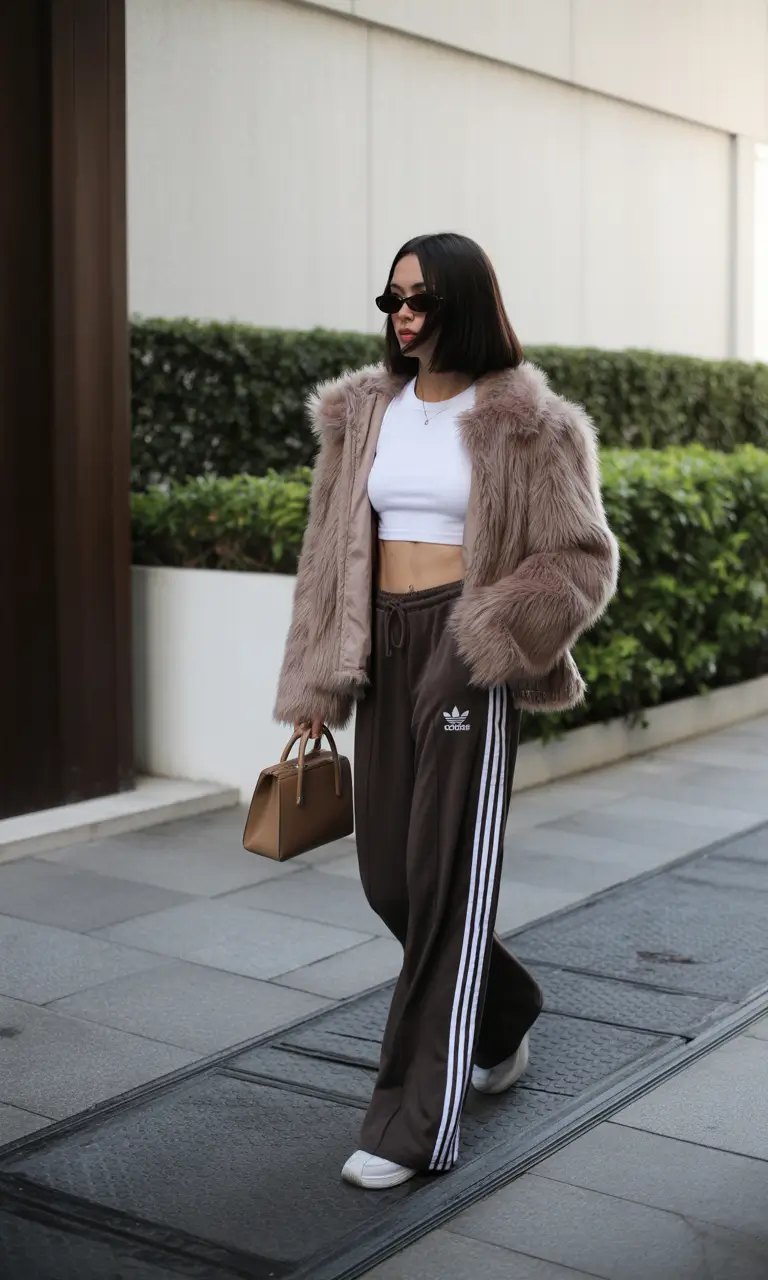 Street style casual Sporty Luxe with an Edge