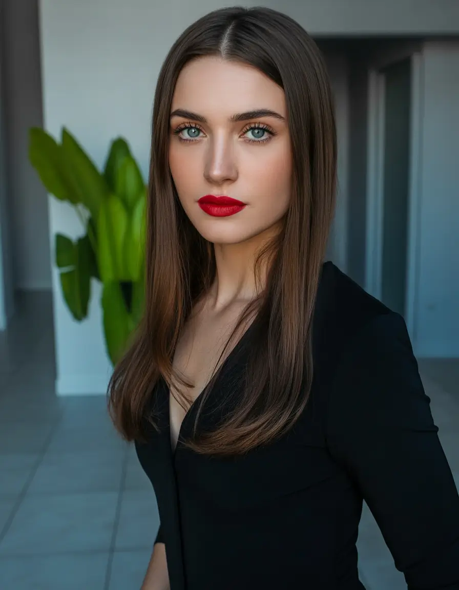 Fall brown hair color Glossy Chestnut Sleekness