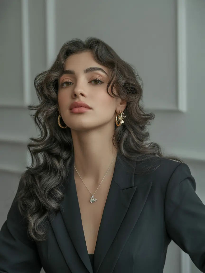 Fall brown hair color Textured Mocha with Deep Waves