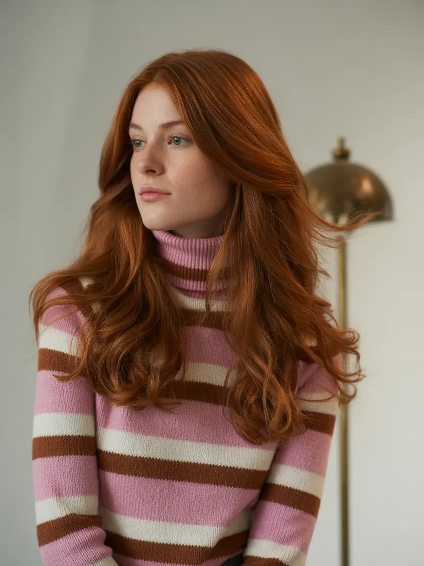 Fall brown hair color Velvety Copper Chestnut for the Season Shift