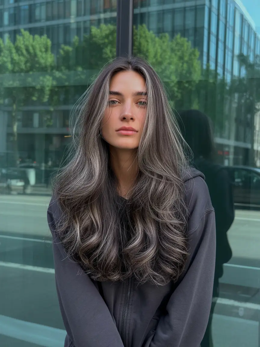 Fall brown hair color Frosted Ash Brown Dimension