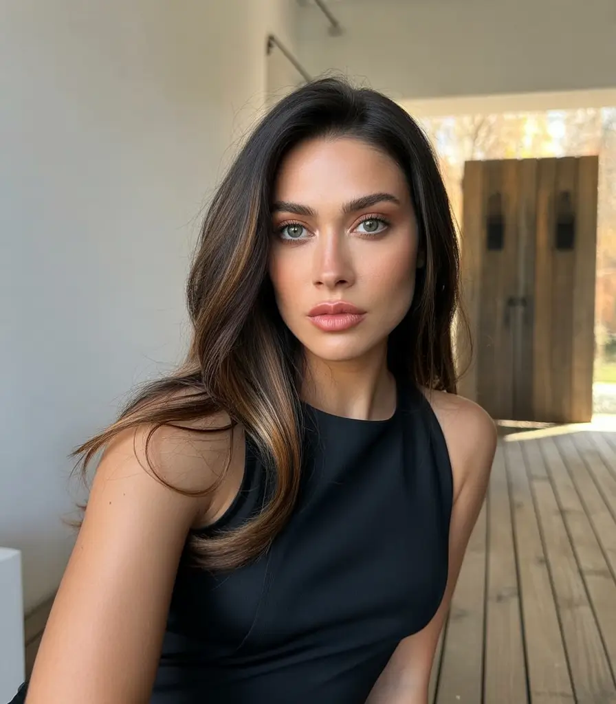 Fall brown hair color Toffee Ribbon Brunette with Luxe Shine