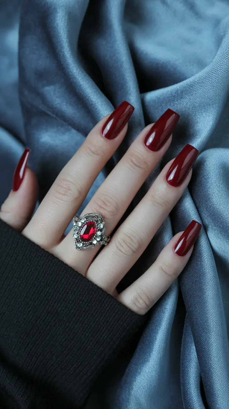 fall-season-nails-High-Gloss-Wine-for-Velvet-Nights