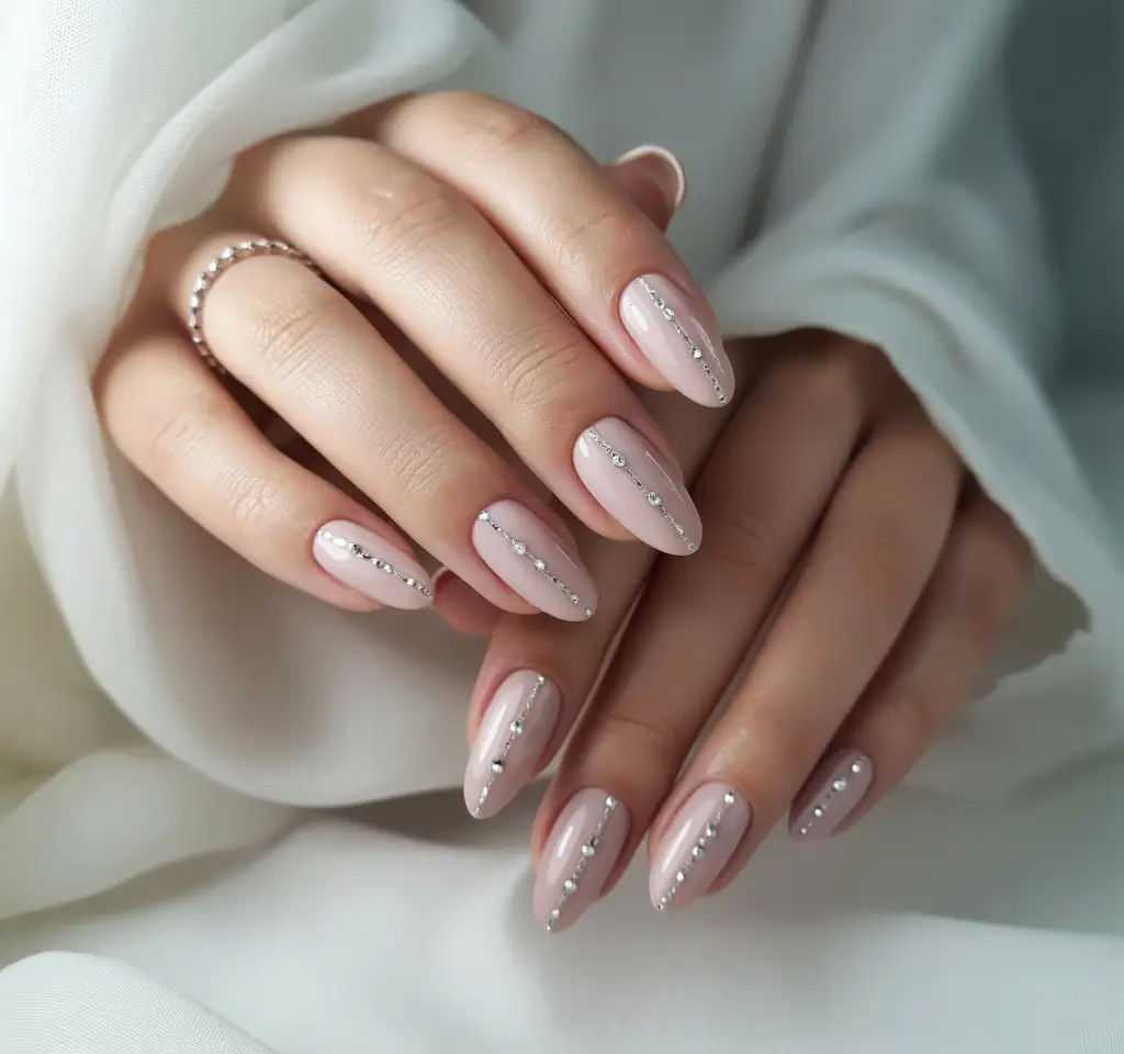 fall-wedding-nails-Dewy-Neutrals-with-a-Hint-of-Sparkle