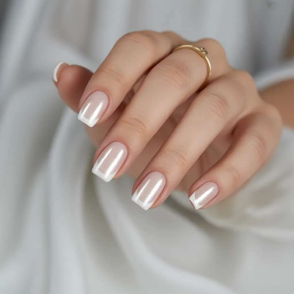 fall-wedding-nails-Pearl-Tipped-Elegance-for-the-Classic-Bride