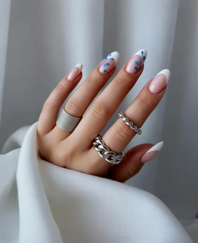 fall-wedding-nails-Fresh-Florals-with-a-Pop-of-Cool