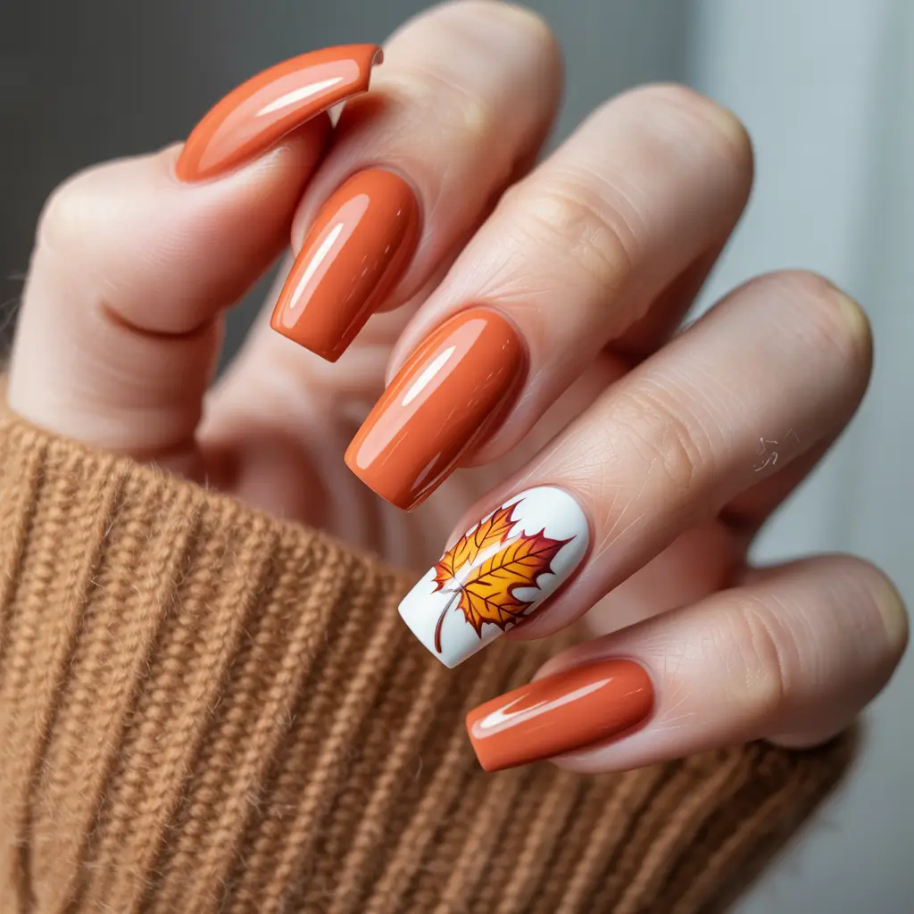 Autumn Nail Color Ideas 2025 Maple Spice & Latte Gloss