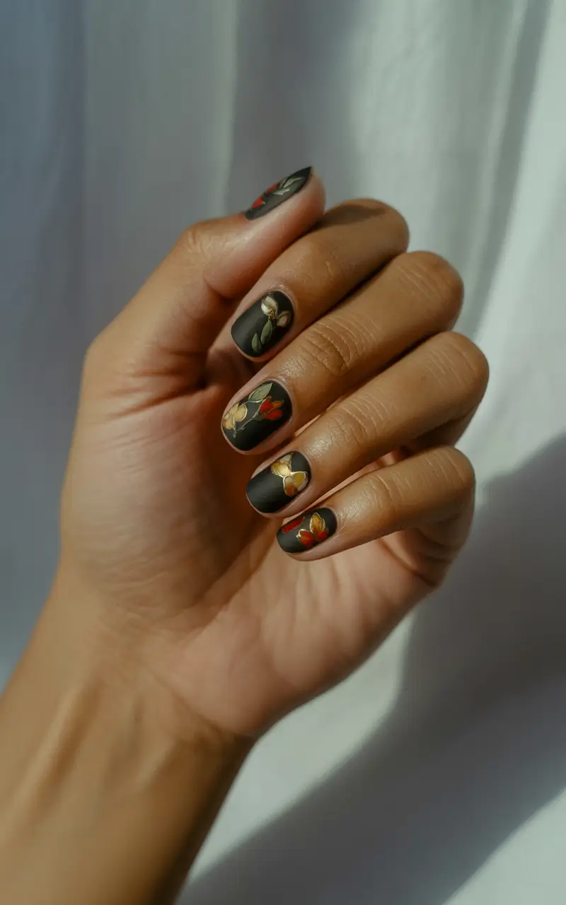 Best Fall Nail Colors for Brown Skin 2025 Matte Botanical Touch