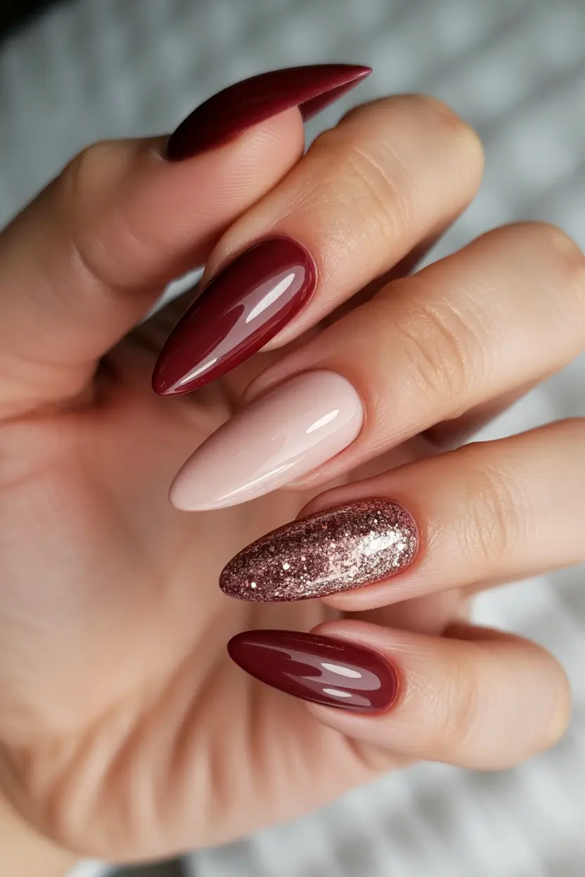 Bold Red Fall Nails 2025 Classic Burgundy Elegance