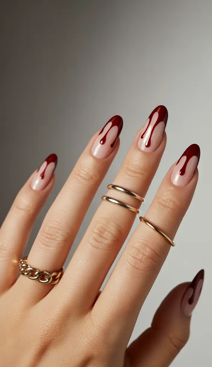 Bold Red Fall Nails 2025 Modern Crimson Flow