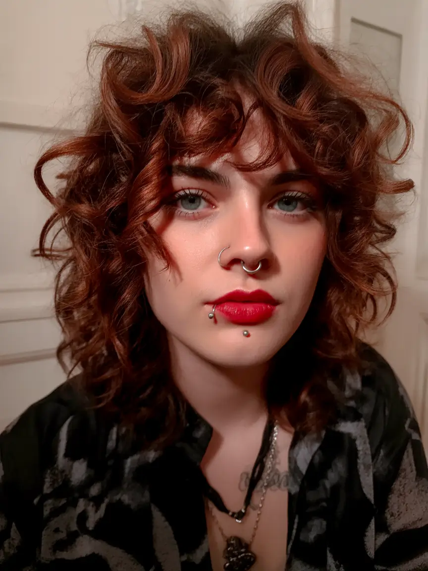 Chestnut brown fall hair color 2025 Curly Auburn Chestnut