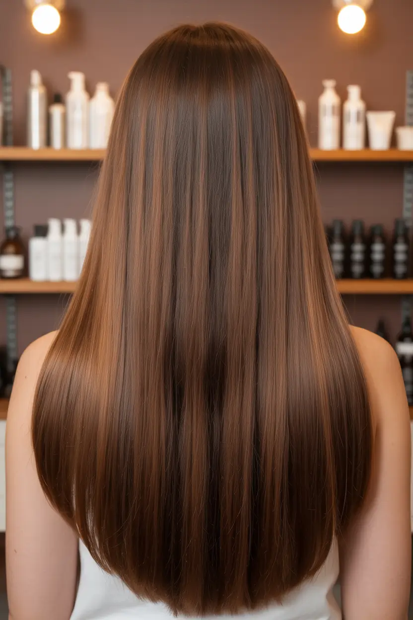 Chestnut brown fall hair color 2025 Glossy Chestnut Flow