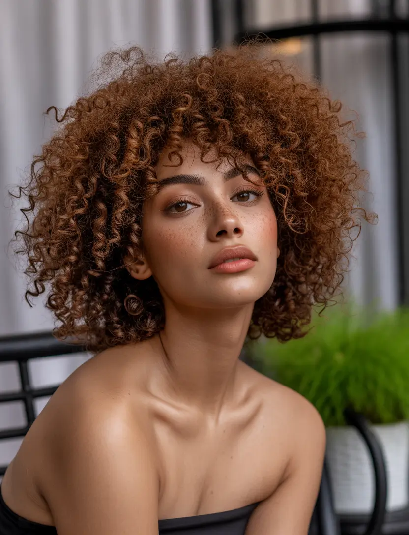 Chestnut brown fall hair color 2025 Curly Autumn Glow
