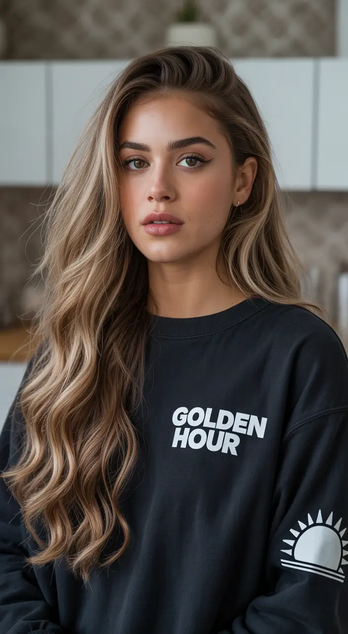 Chestnut brown fall hair color 2025 Golden Blonde-Infused Chestnut