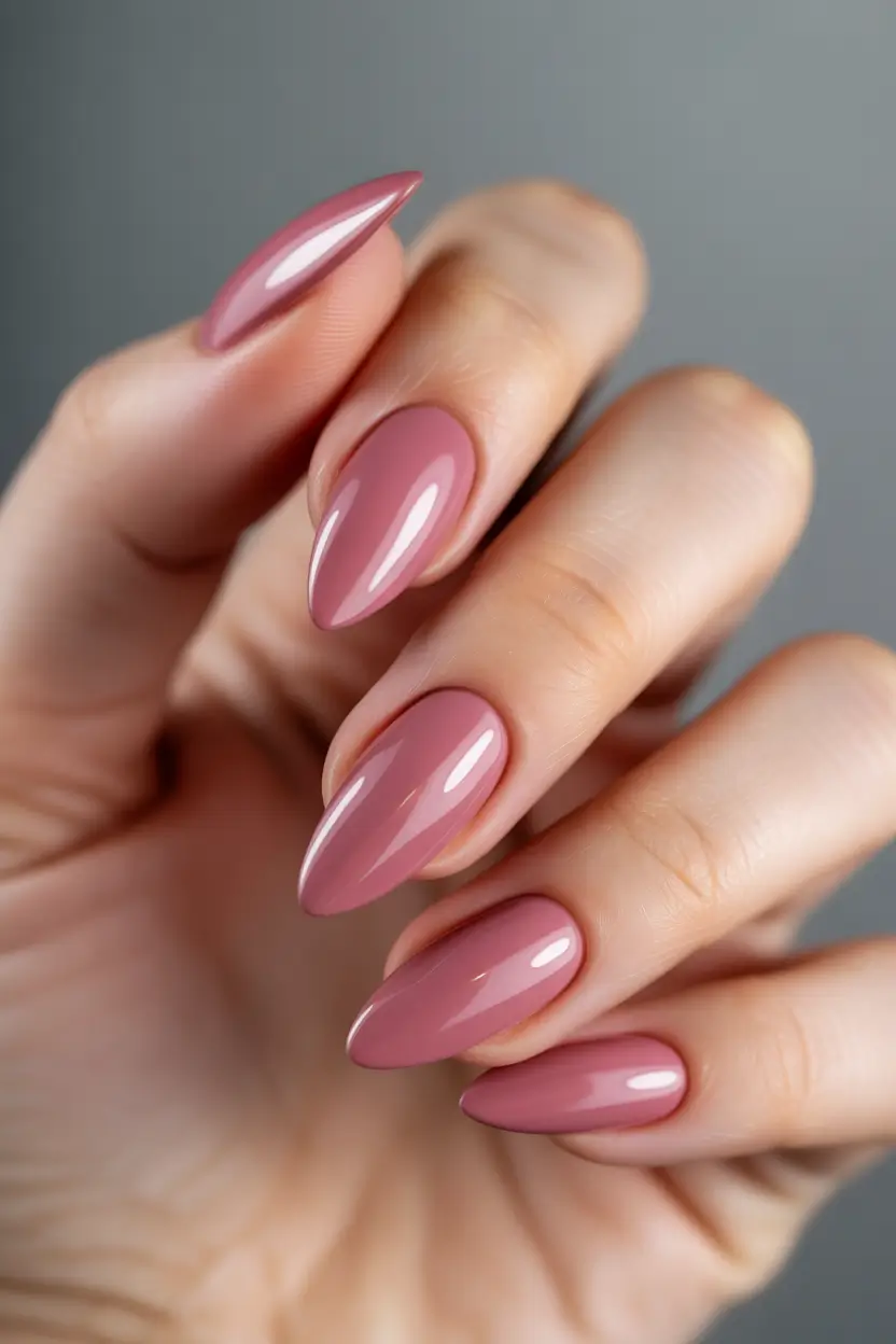 Cute Pink Fall Nails 2025 Muted Mauve Elegance