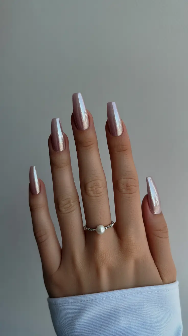 Fall 2025 Ballerina Nails Pearlescent Glow for Effortless Glam