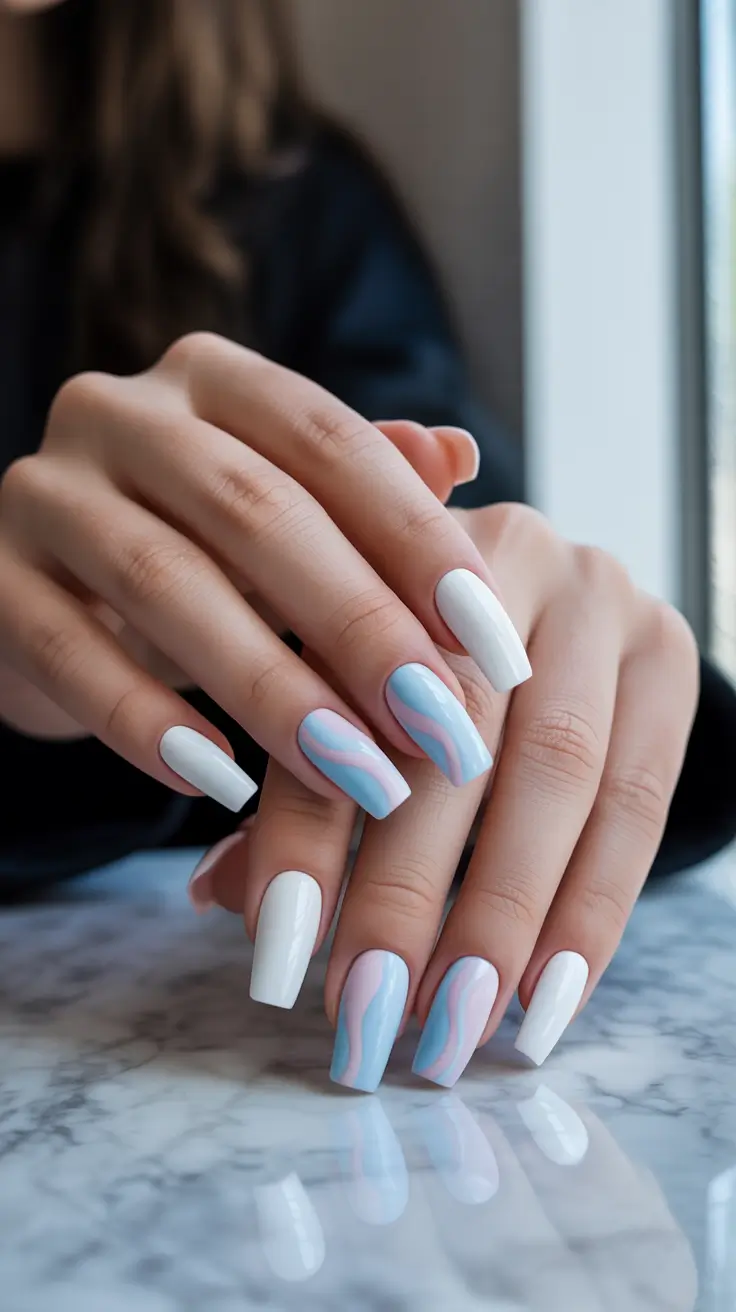 Fall 2025 Ballerina Nails Pastel Wave Play