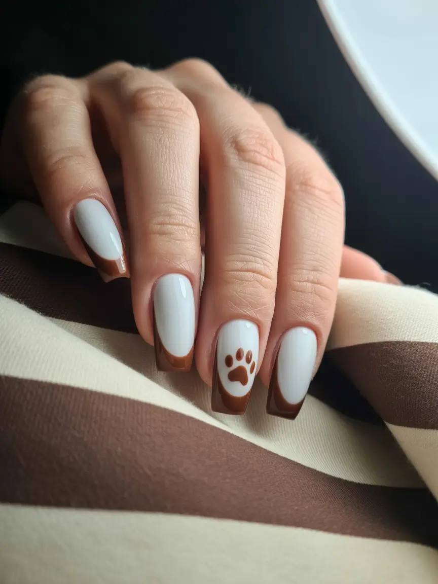 Fall 2025 Ballerina Nails Warm Neutrals with a Cozy Touch