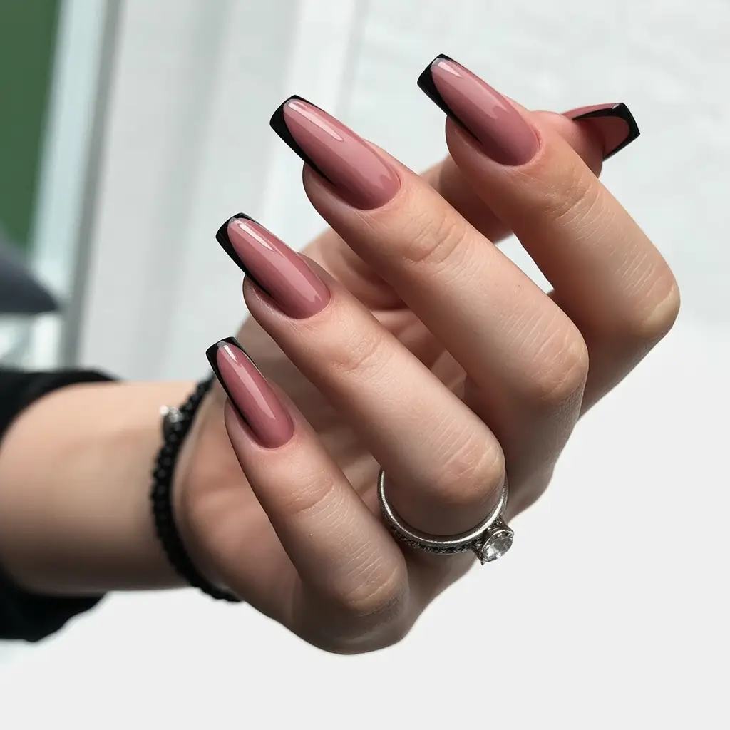 Fall 2025 Ballerina Nails Modern Minimalism with a Noir Edge
