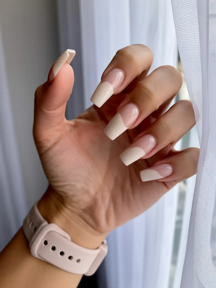Fall 2025 Ballerina Nails Creamy Neutrals with a Sculpted Finish