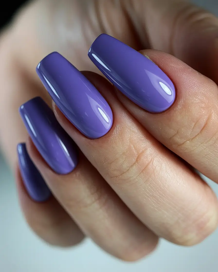 fall 2025 colors for nails Lavender Gloss Elegance
