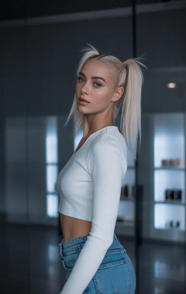 fall-hairstyles-and-colors-2025-Double-Ponytail-Drama