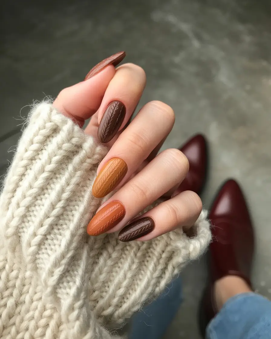 Fall-2025-Manicure-Trends-Cozy-Cable-Knit-in-Autumn-Tones
