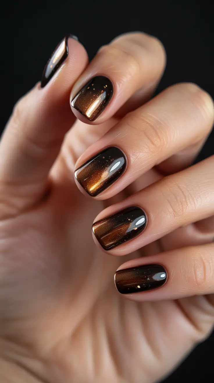 Fall Cat Eye Nail Designs 2025 Molten Espresso Glow