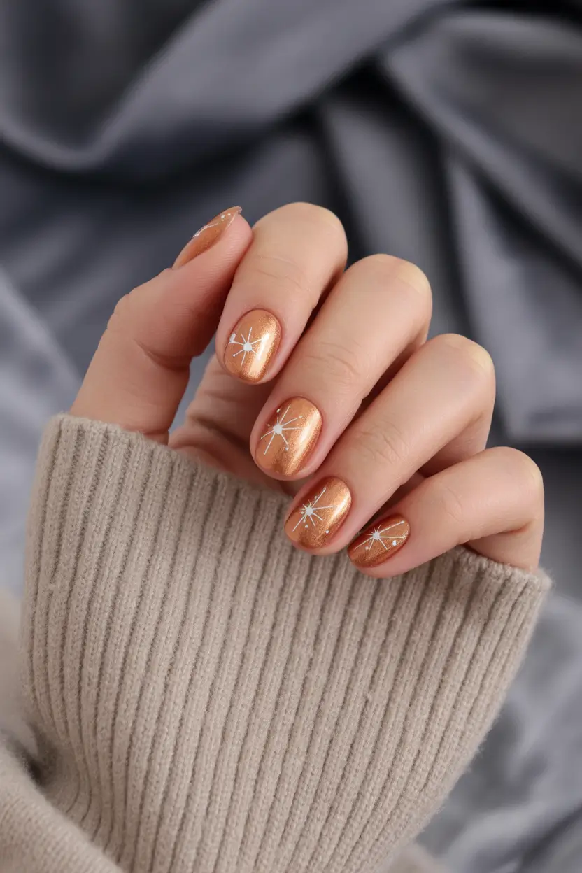 Fall Cat Eye Nails 2025 Golden Spark Cat Eye