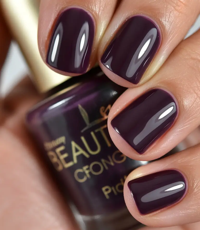 Fall Nails 2025 Plum Noir Minimalism
