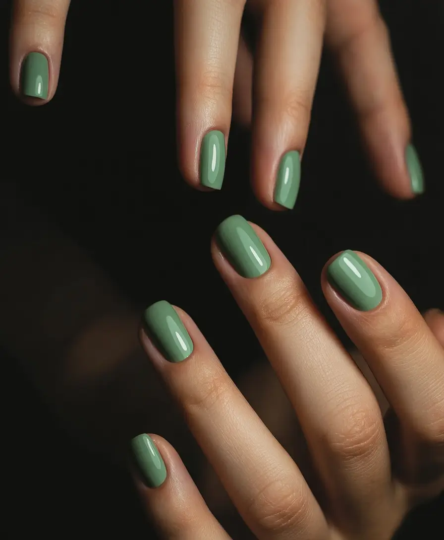 Fall Nails 2025 Earthy Sage Calm