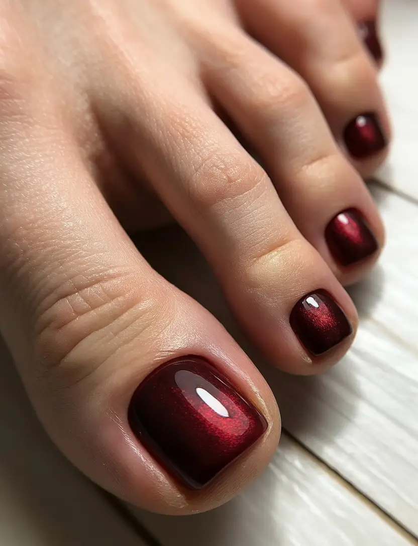 Fall pedicure colors Velvet Merlot