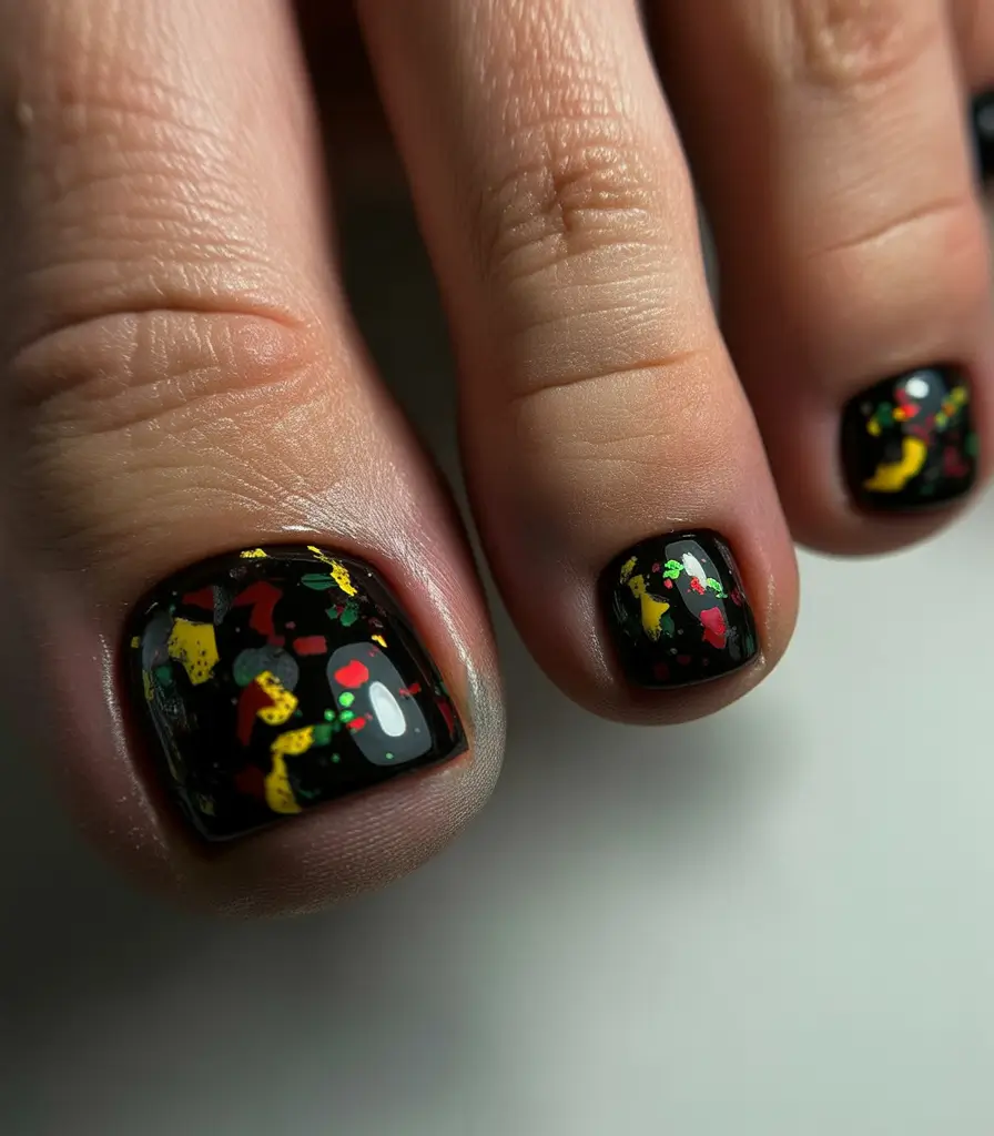 Fall pedicure colors Confetti Night