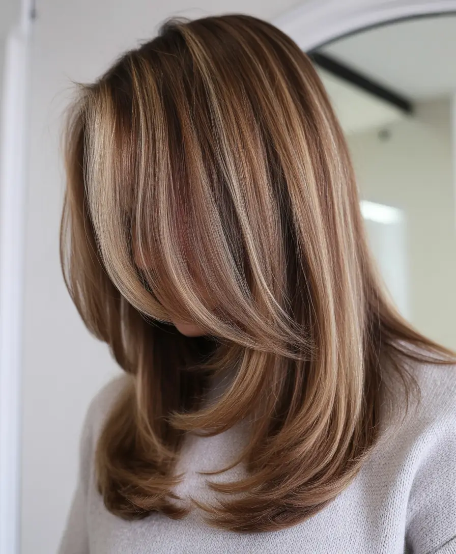 October hair color 2025 Layered Honey-Caramel Blend