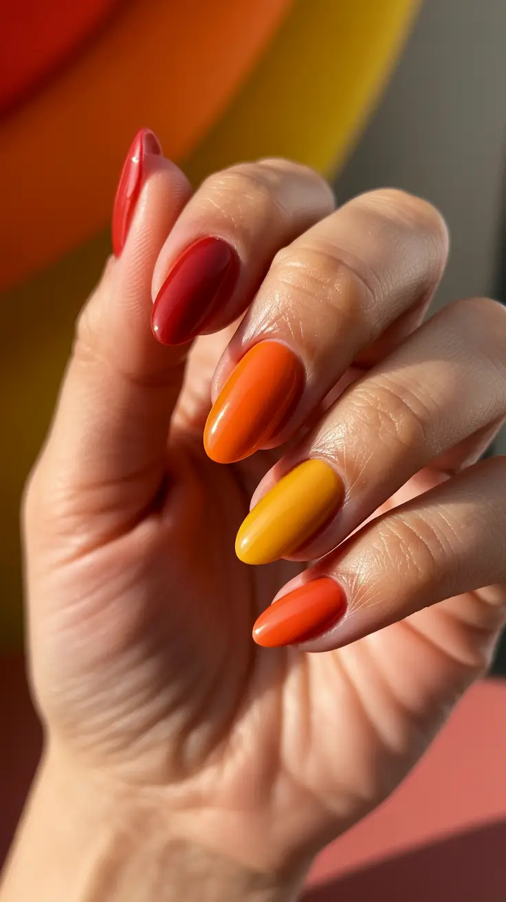 October nails design 2025 Harvest Gradient