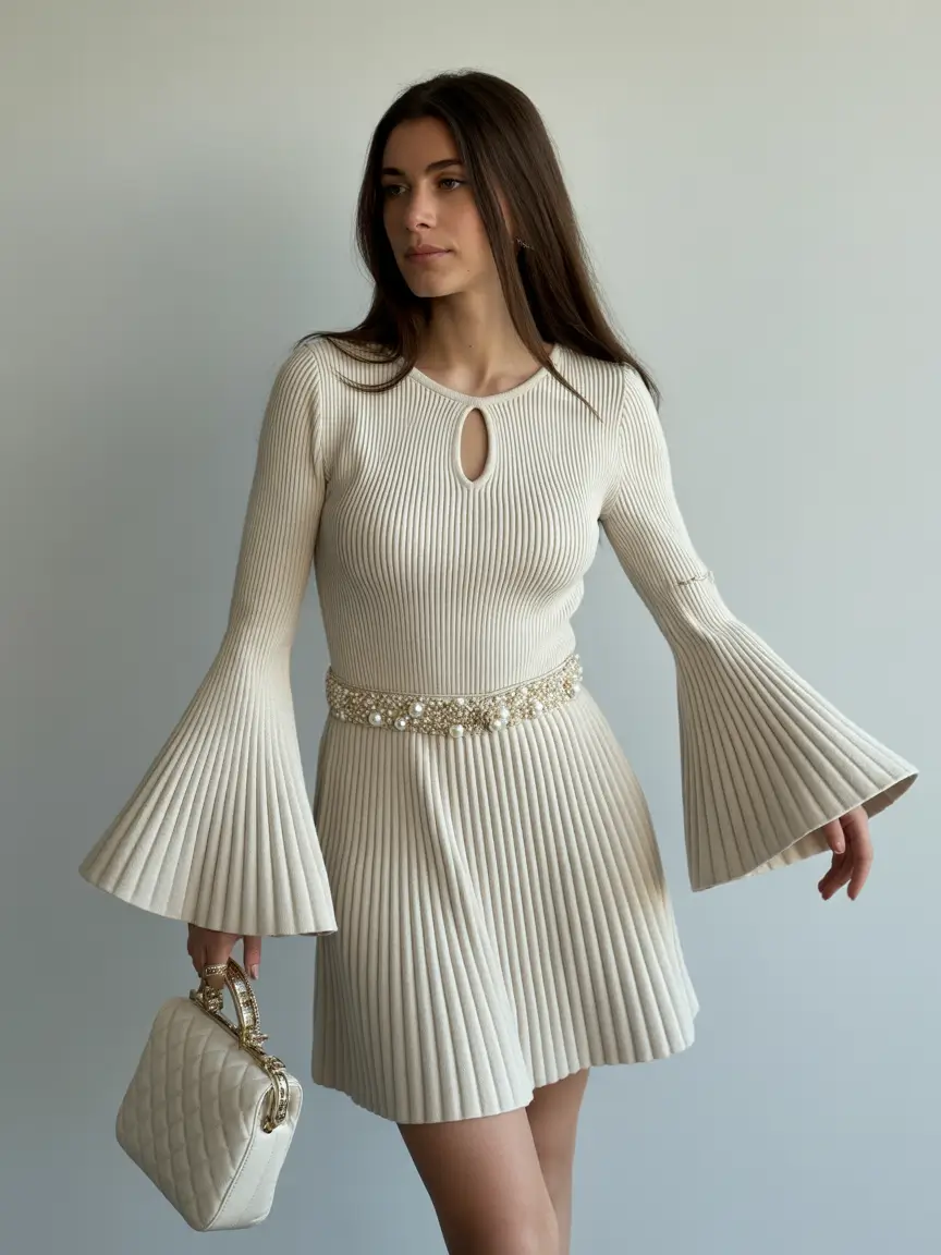 October outfits 2025 Minimalist Elegance with Sculptural Knits