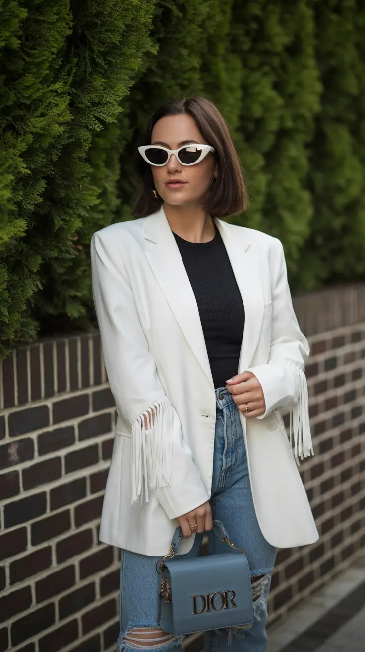 October outfits 2025 Streetwise Chic with Tailored Blazers