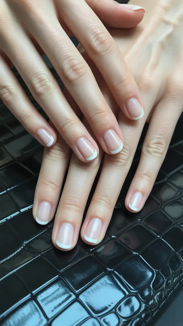 Round-Shaped Fall Nails 2025 Ideas Timeless French Round