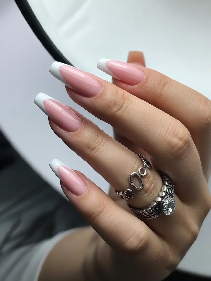 fall-coffin-nail-Modern-French-With-Almond-Tips-Chic-Reimagined